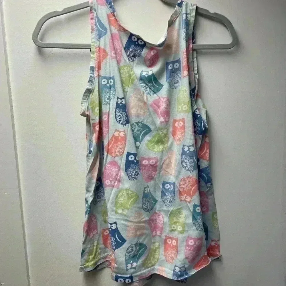 Owl pajama top size medium sleepwear - Picture 2 of 3